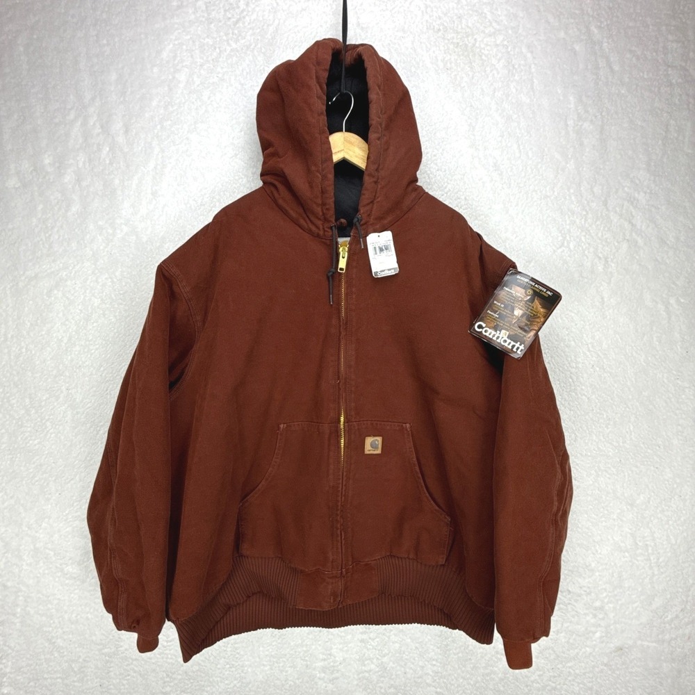 Carhartt‎ Sandstone Active Jacket Quilt Lined Mens 4XL J130 CLY Clay Red NWT NOS